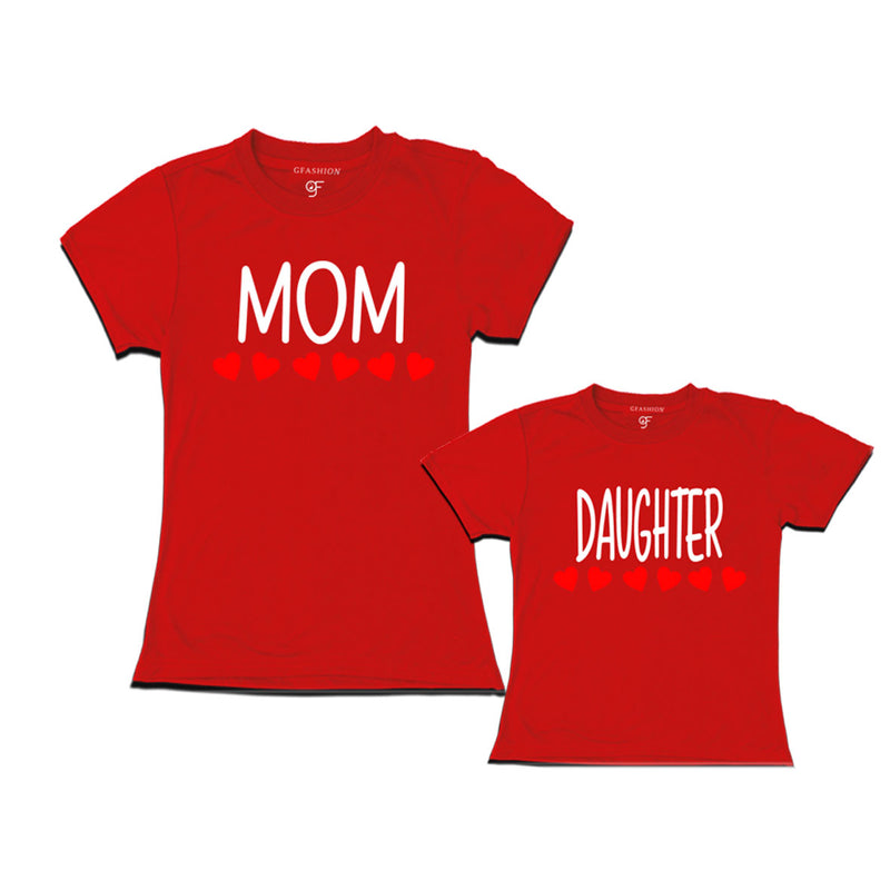matching-t-shirts-for-mom-and-Daughter-get-now-from-gfahion-online-store-india-avaialble-all-colors-Red