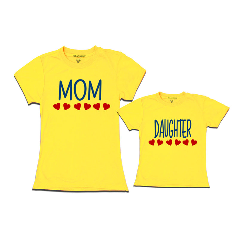 matching-t-shirts-for-mom-and-Daughter-get-now-from-gfahion-online-store-india-avaialble-all-colors-Yellow