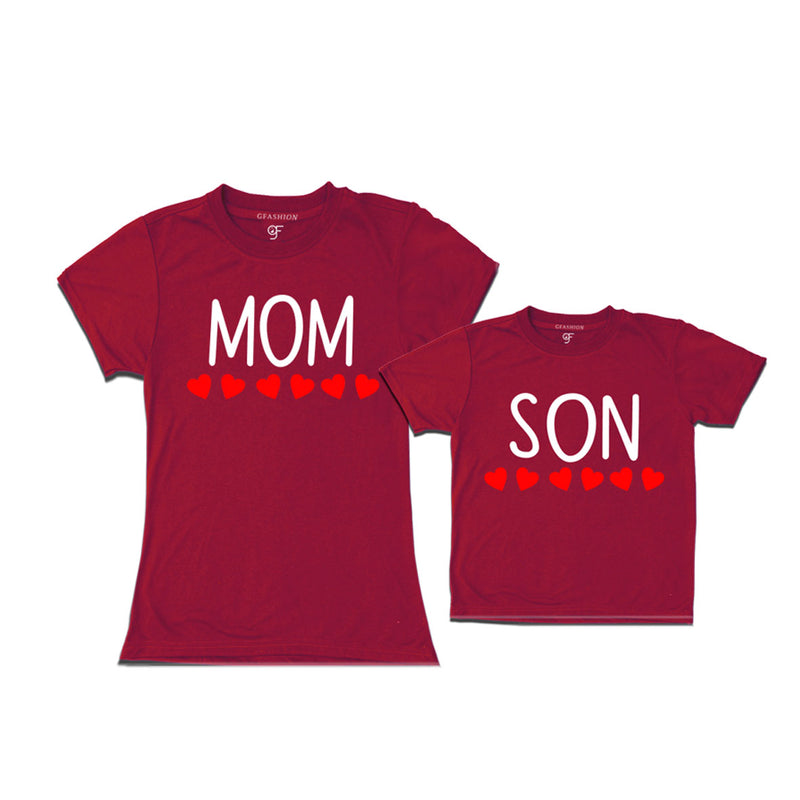 matching-t-shirts-for-mom-and-Son-get-now-from-gfahion-online-store-india-avaialble-all-colors-Maroon