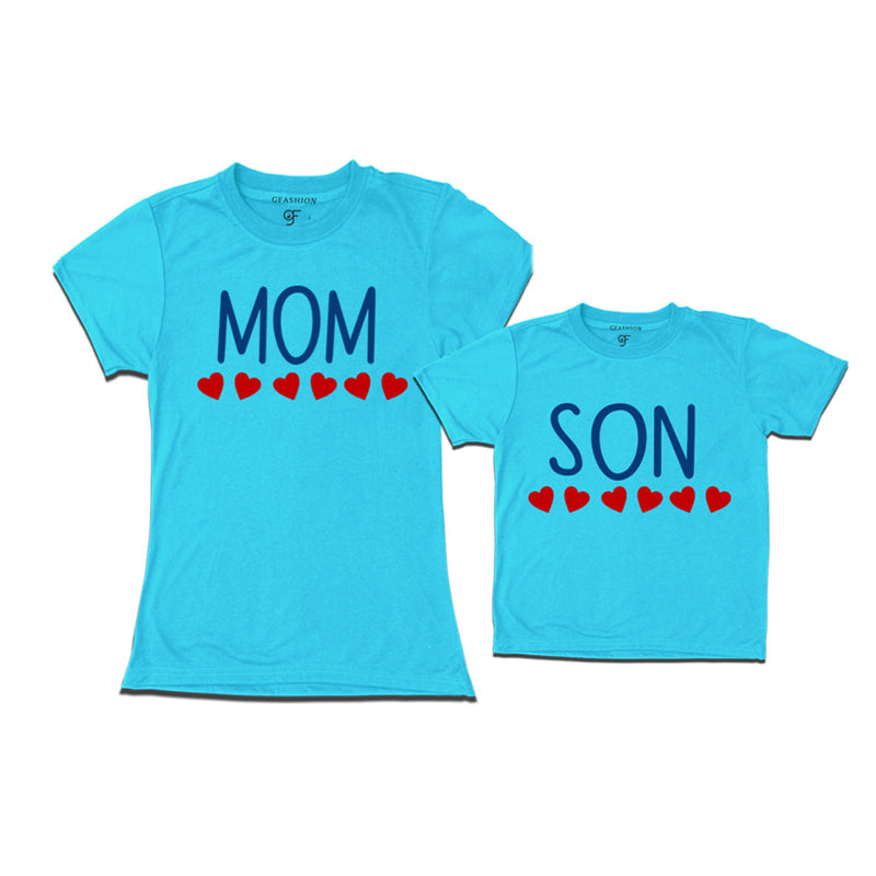 matching-t-shirts-for-mom-and-Son-get-now-from-gfahion-online-store-india-avaialble-all-colors-Sky Blue