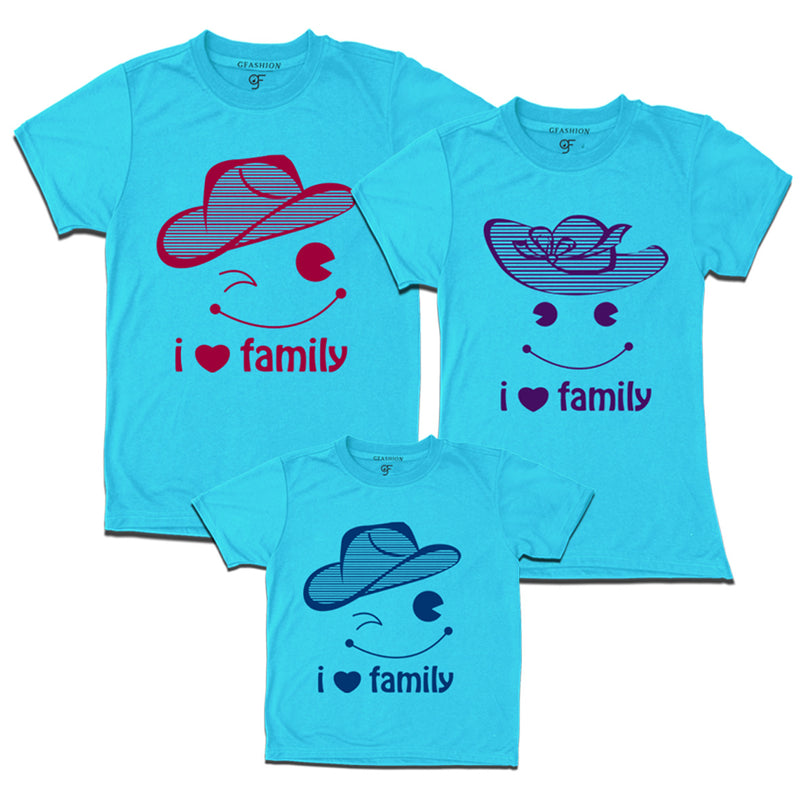 i love family smile tees for 3