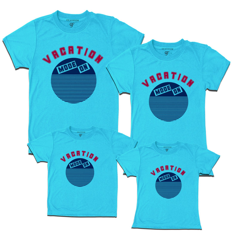 Vacation t shirts for family sky blue