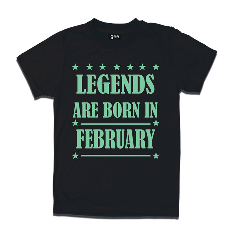 Legends Born in February -Birthday t-shirts