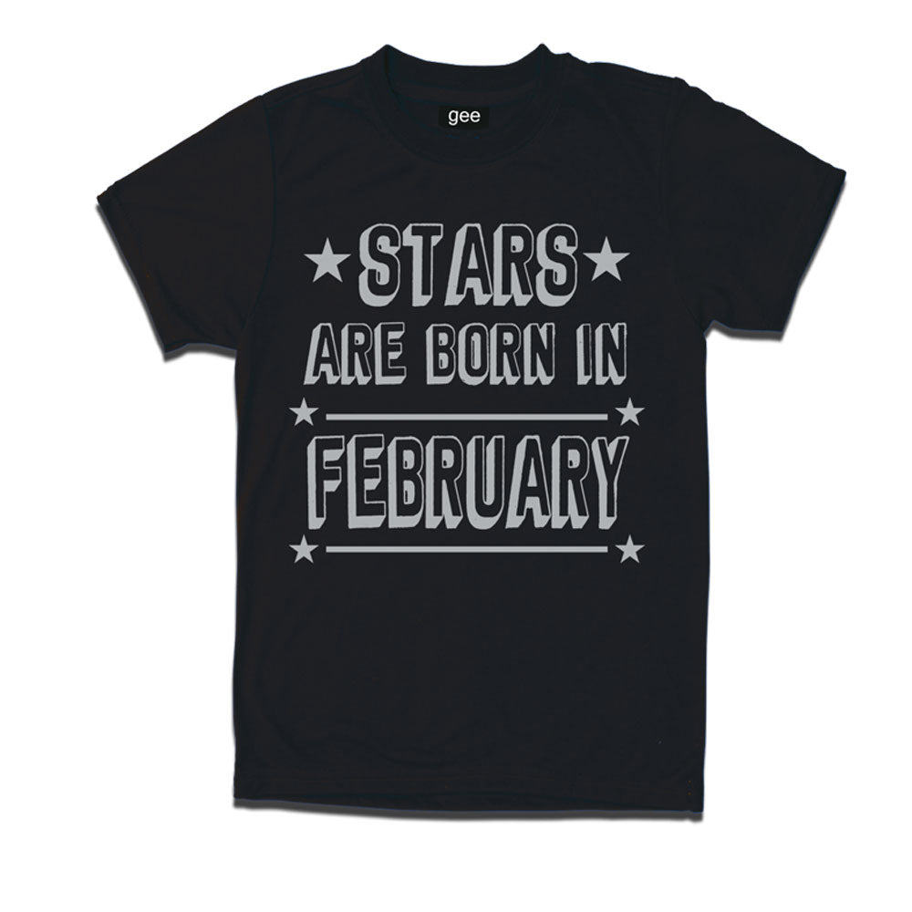 Stars Born in February -Birthday t-shirts