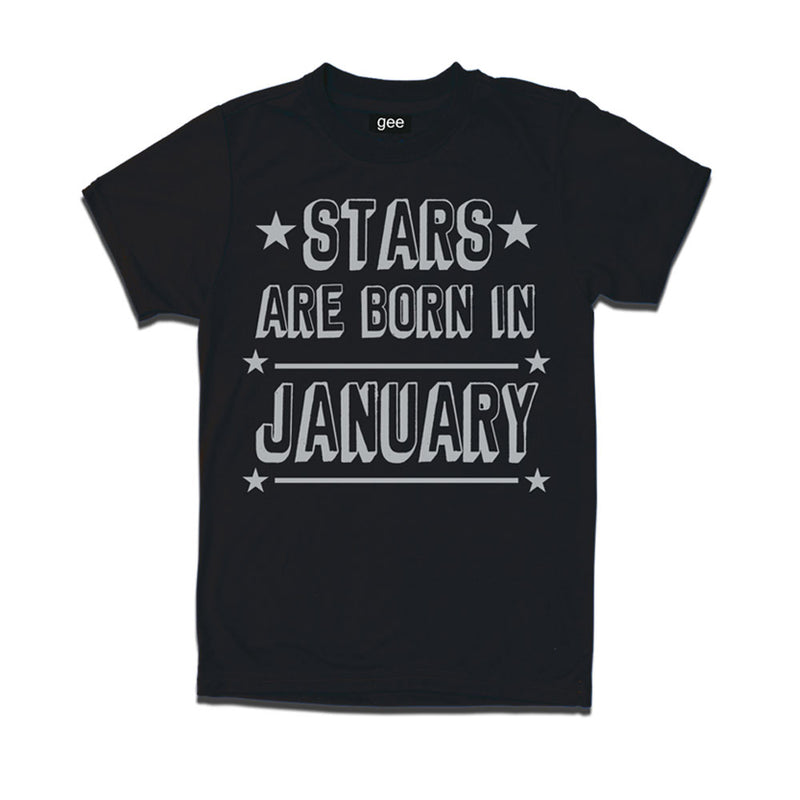 Stars Born in January -Birthday t-shirts