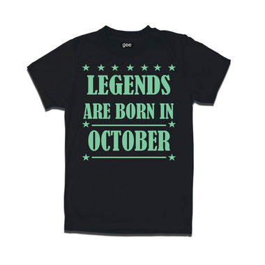 Legends Born in October-Birthday t-shirts
