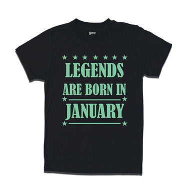 Legends Born in January-Birthday t-shirts