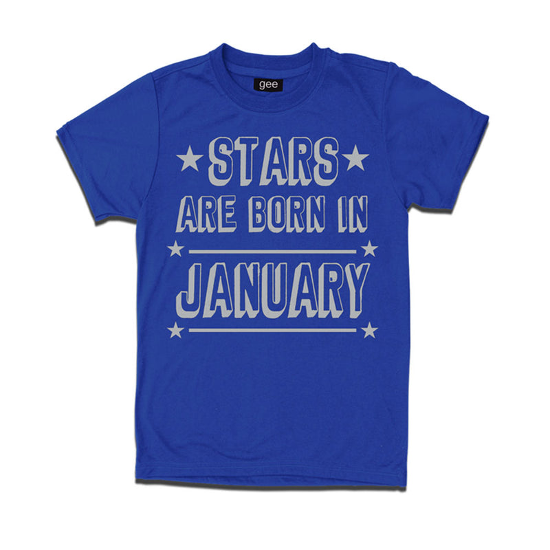 Stars Born in January -Birthday t-shirts