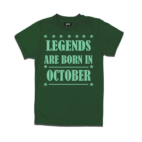 Legends Born in October-Birthday t-shirts