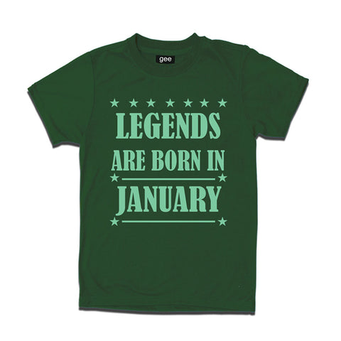 Legends Born in January-Birthday t-shirts