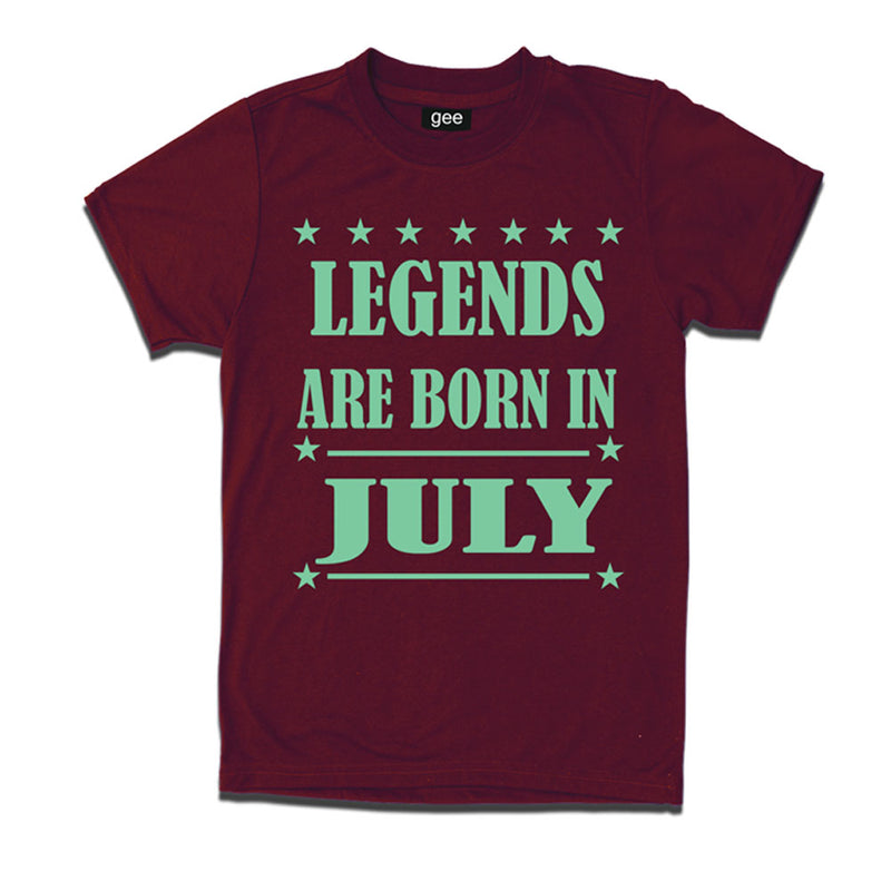 Legends Born in July-Birthday t-shirts