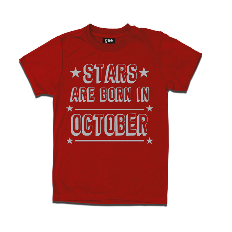 Stars Born in October -Birthday t-shirts
