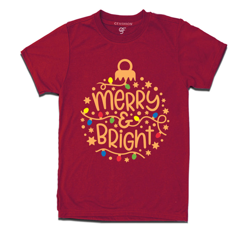 Merry And Bright T Shirt Ornament print