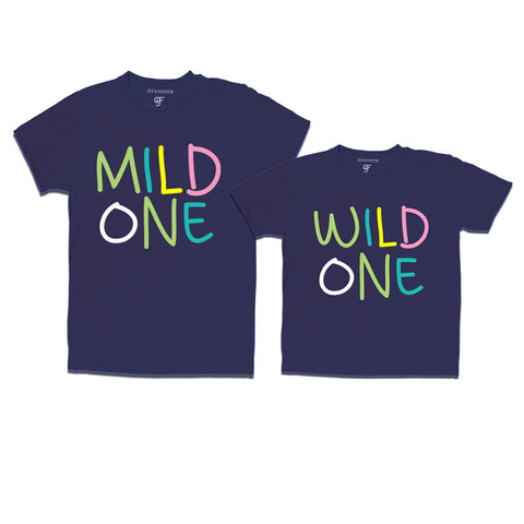 mild one wild one mom son tshirts