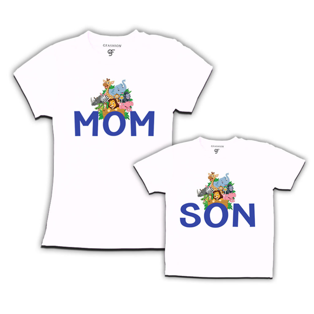 Safari Animal Mom Son Combo T-shirts