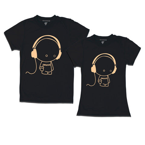 Music Couple Tee Shirts couple t-shirts in chennai – GFASHION