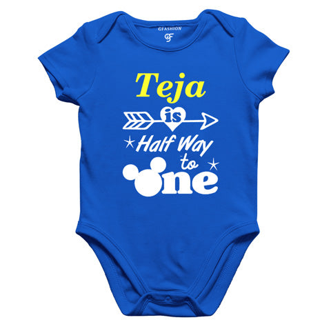 half way to one name customize bodysuit