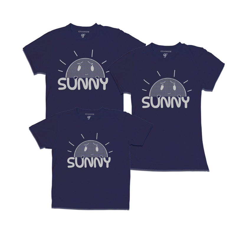 sunny vacation t shirts navy