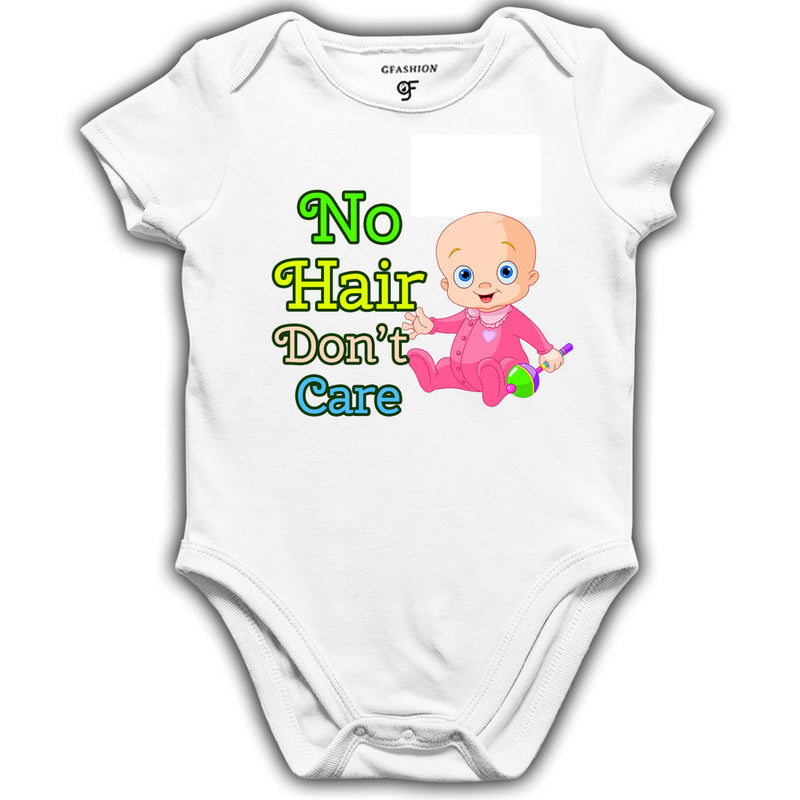 No hair don't care funny baby onesie rompers bodysuit