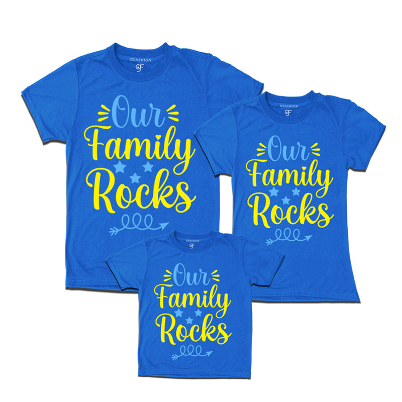 Our Family Rock Family t shirts set of 3