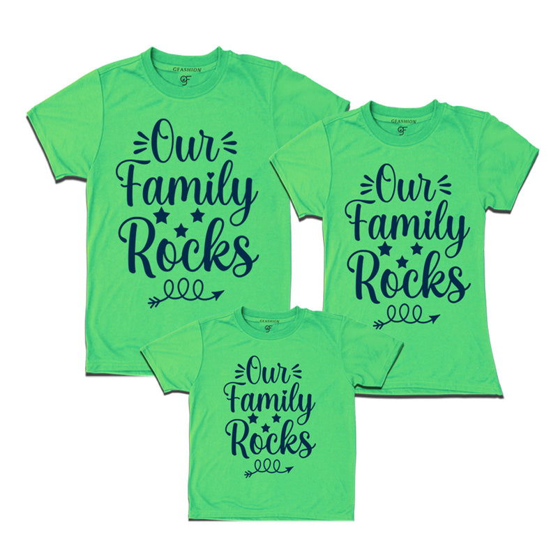 Our Family Rocks Family -shirts set of 3