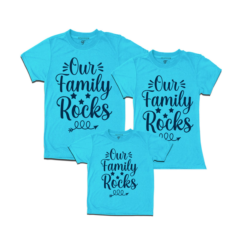 Our Family Rock Family t shirts set of 3