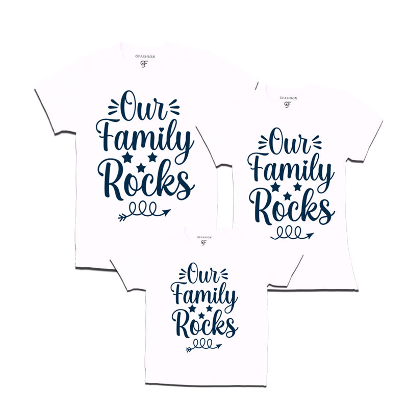 Our Family Rock Family t shirts set of 3