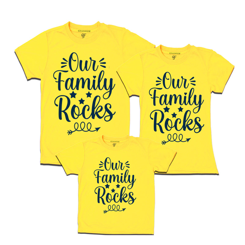 Our Family Rock Family t shirts set of 3