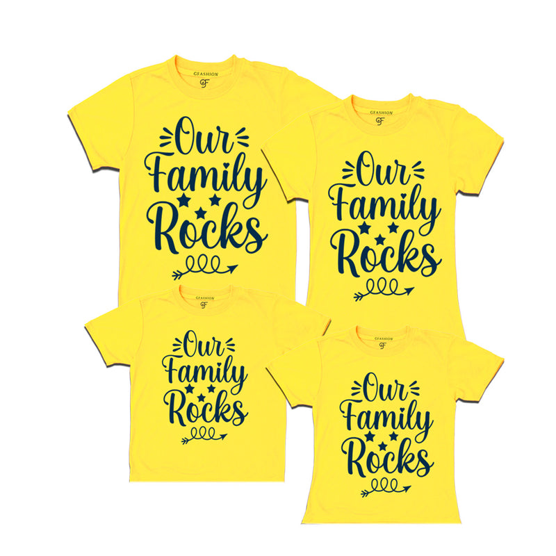 Our Family Rocks Family T-shirts set of 3 4 5