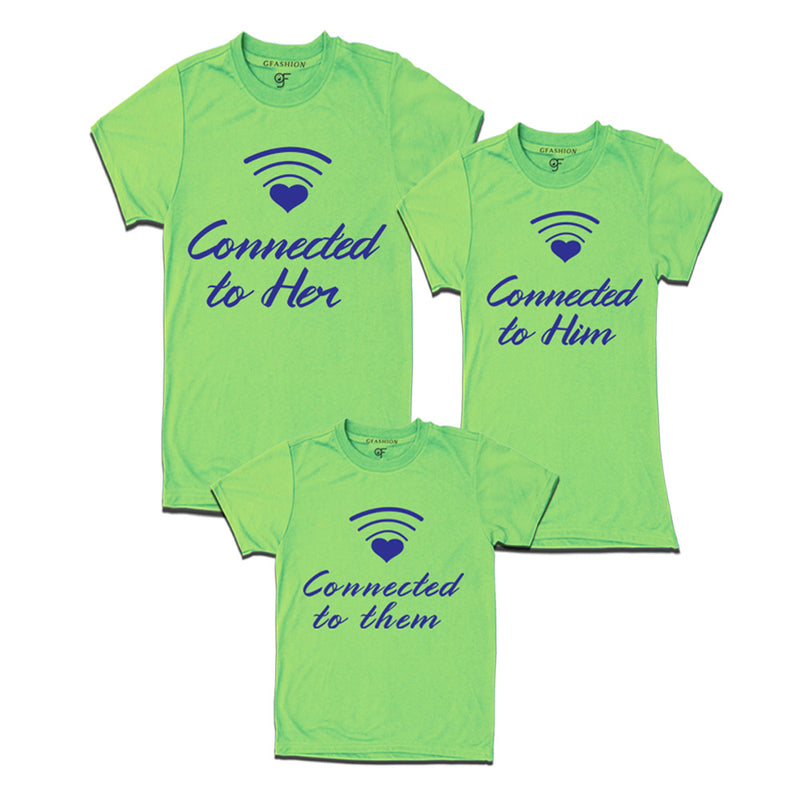 Connected to him-her them tshirts dad mom son