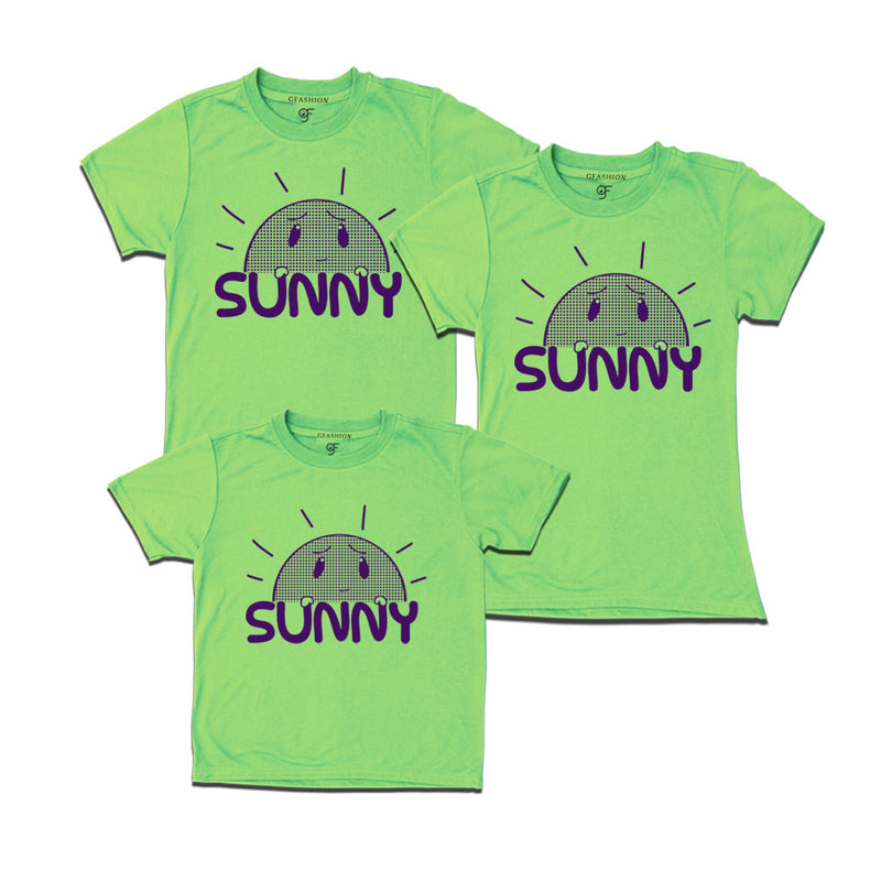 sunny vacation t shirts pista green