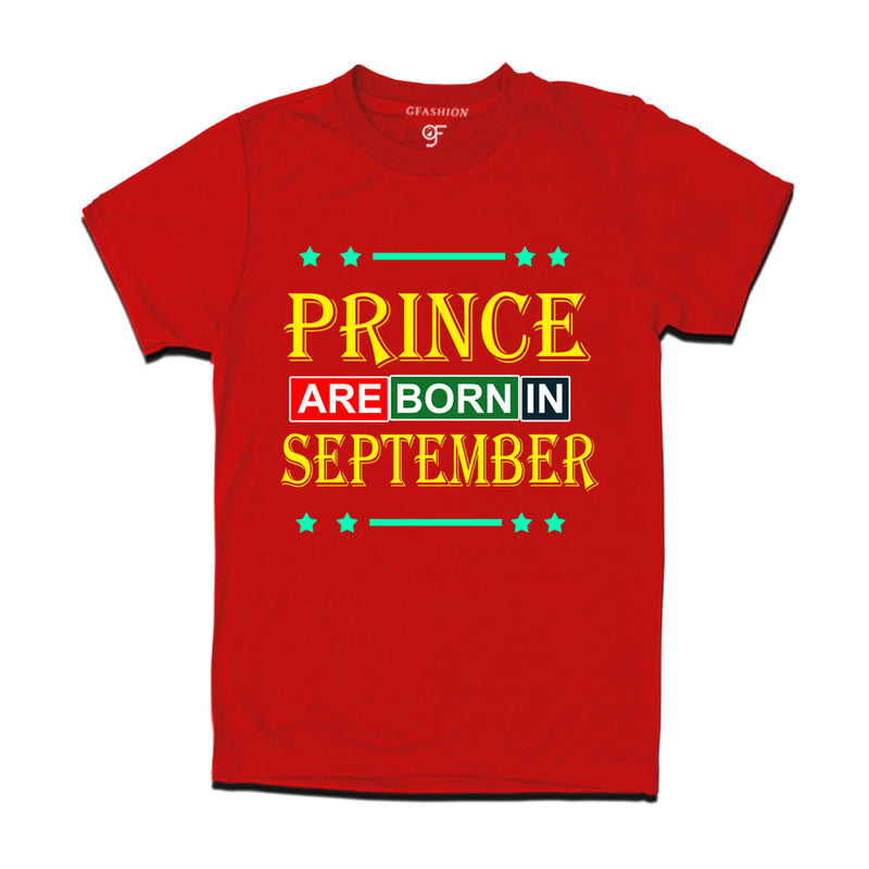 Prince are Born in September -birthday t-shirts
