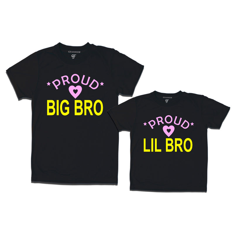 Proud Big Bro-Lil Bro T-shirts-Black
