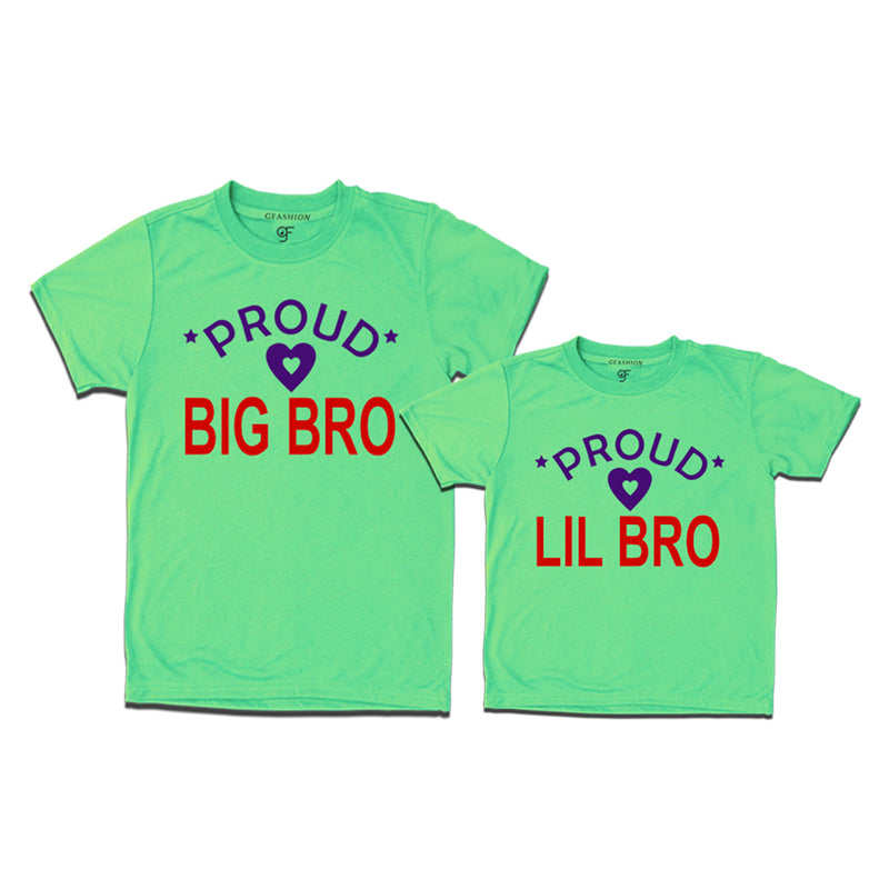 Proud Big Bro-Lil Bro T-shirts-Pista Green