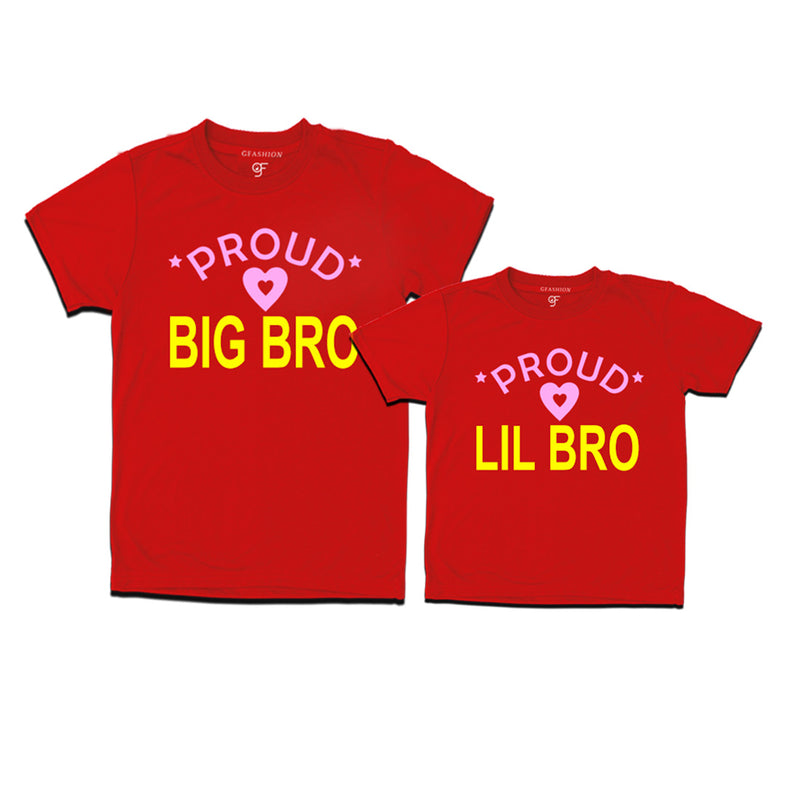 Proud Big Bro-Lil Bro T-shirts-Red