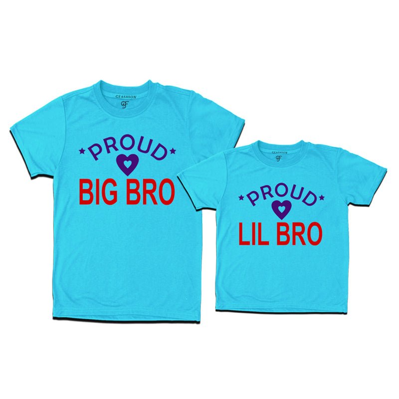 Proud Big Bro-Lil Bro T-shirts-sky Blue
