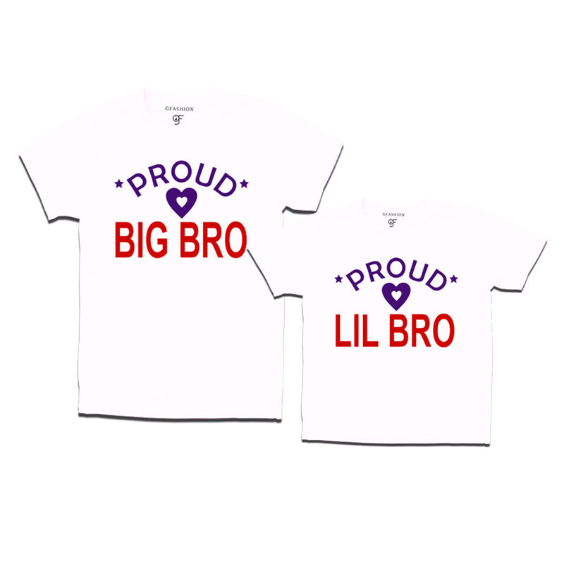 Proud Big Bro-Lil Bro T-shirts-White