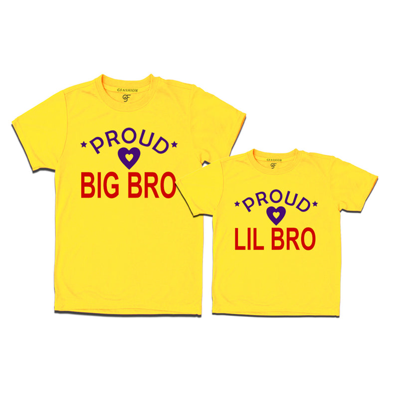 Proud Big Bro-Lil Bro T-shirts-Yellow