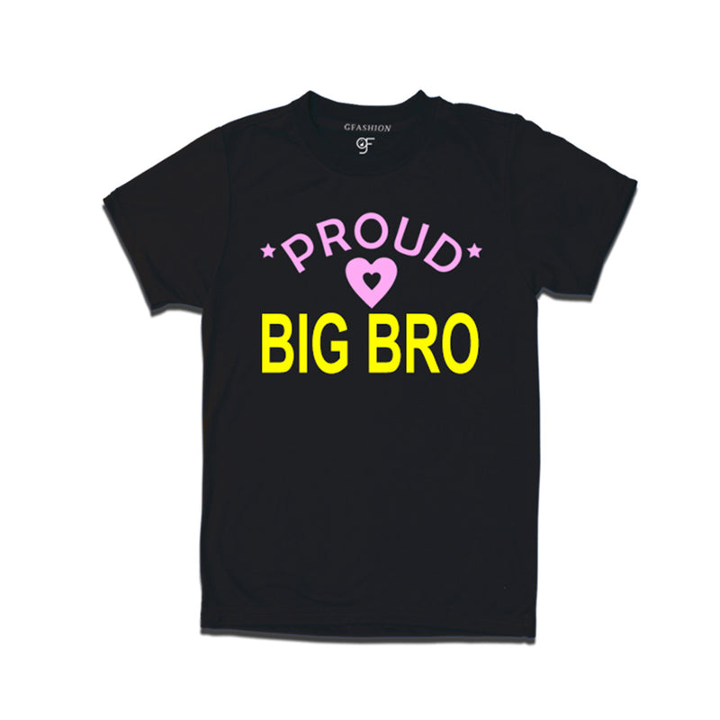 Proud Big Bro T-shirts-Black