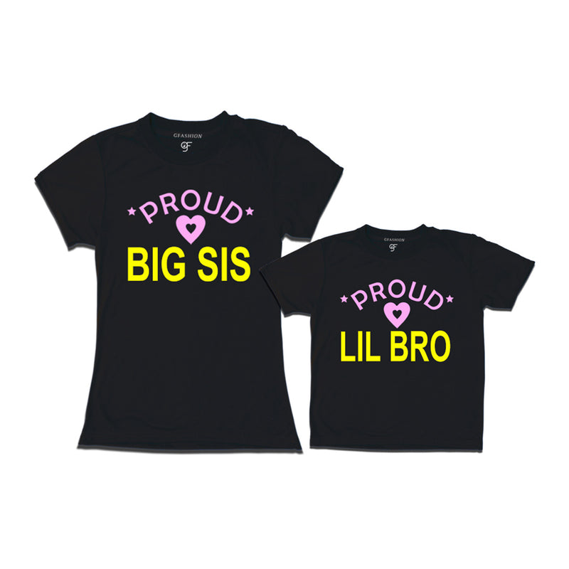 Proud Big Sis-Lil Bro T-shirts-Black