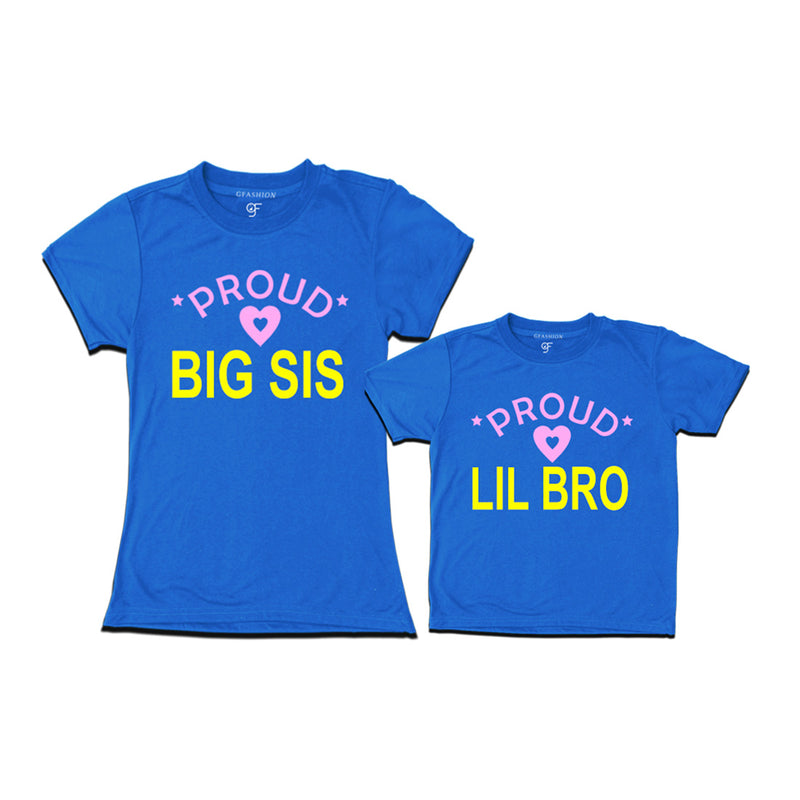 Proud Big Sis-Lil Bro T-shirts-Blue