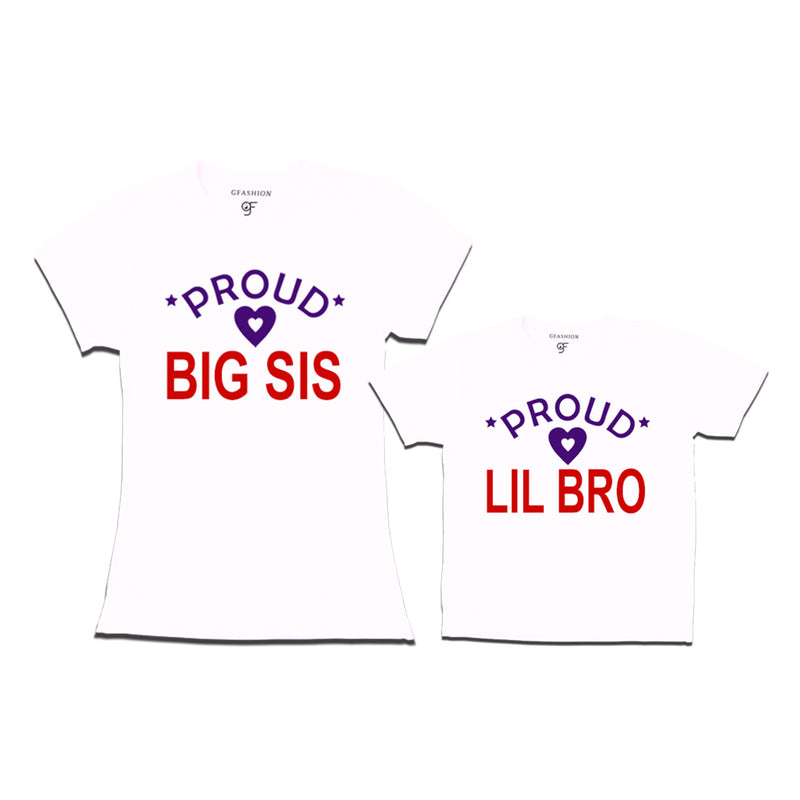Proud Big Sis-Lil Bro T-shirts-White