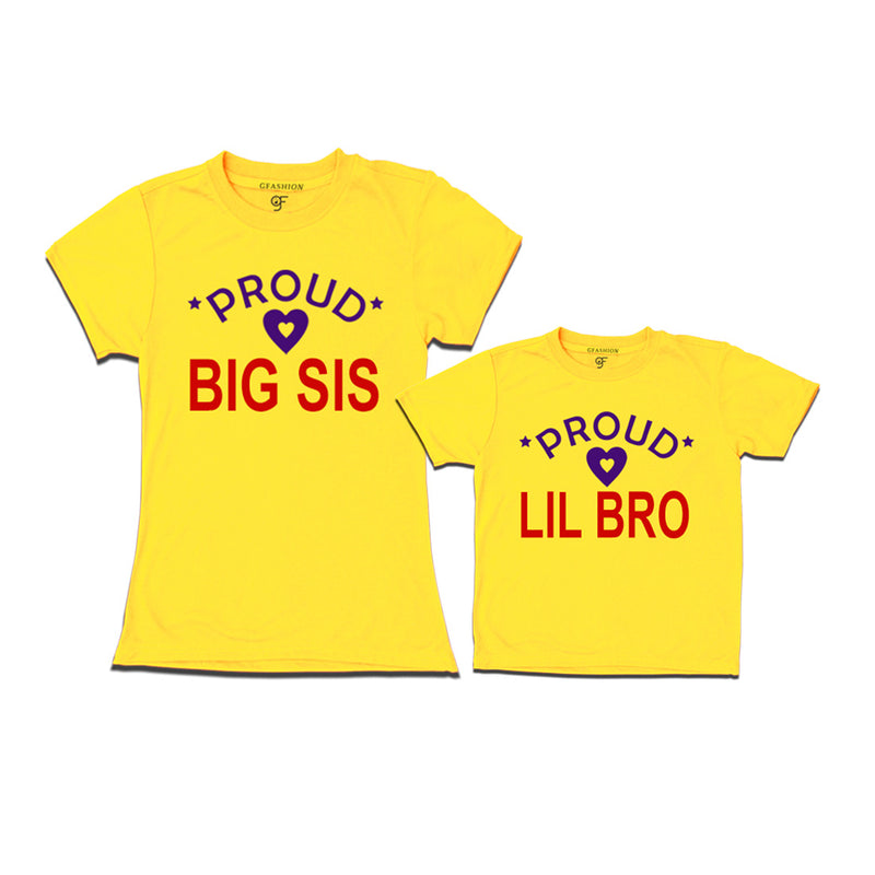 Proud Big Sis-Lil Bro T-shirts-Yellow
