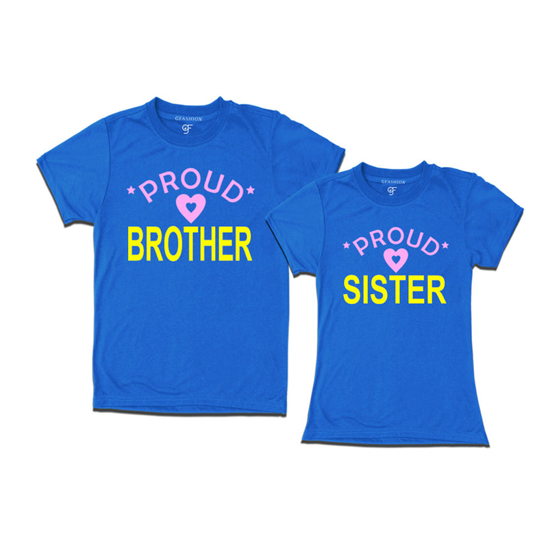 Proud Brother Sister T-shirts-Blue