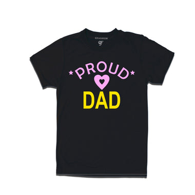Proud Dad Mens T-shirt-Black
