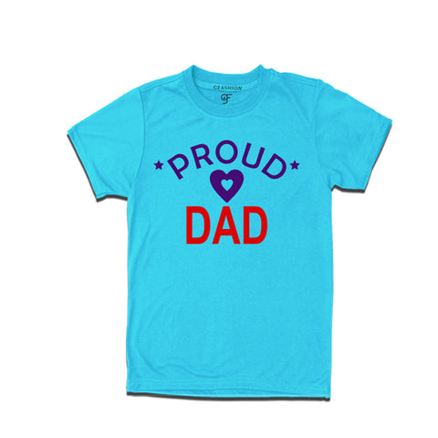 Proud Dad Mens T-shirt-Sky Blue