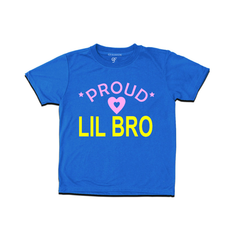 Proud Lil Bro T-shirt--Blue