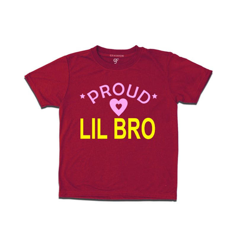 Proud Lil Bro T-shirt-Maroon
