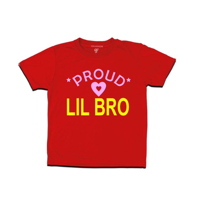 Proud Lil Bro T-shirt-Red