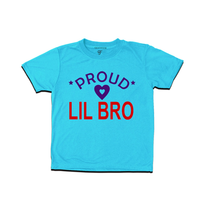 Proud Lil Bro T-shirt-Sky Blue